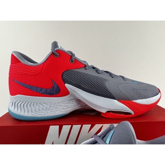 Nike Zoom Freak 4 Paris Men’s Basketball Shoes Red Purple NO SHOE BOX - Picture 6 of 11